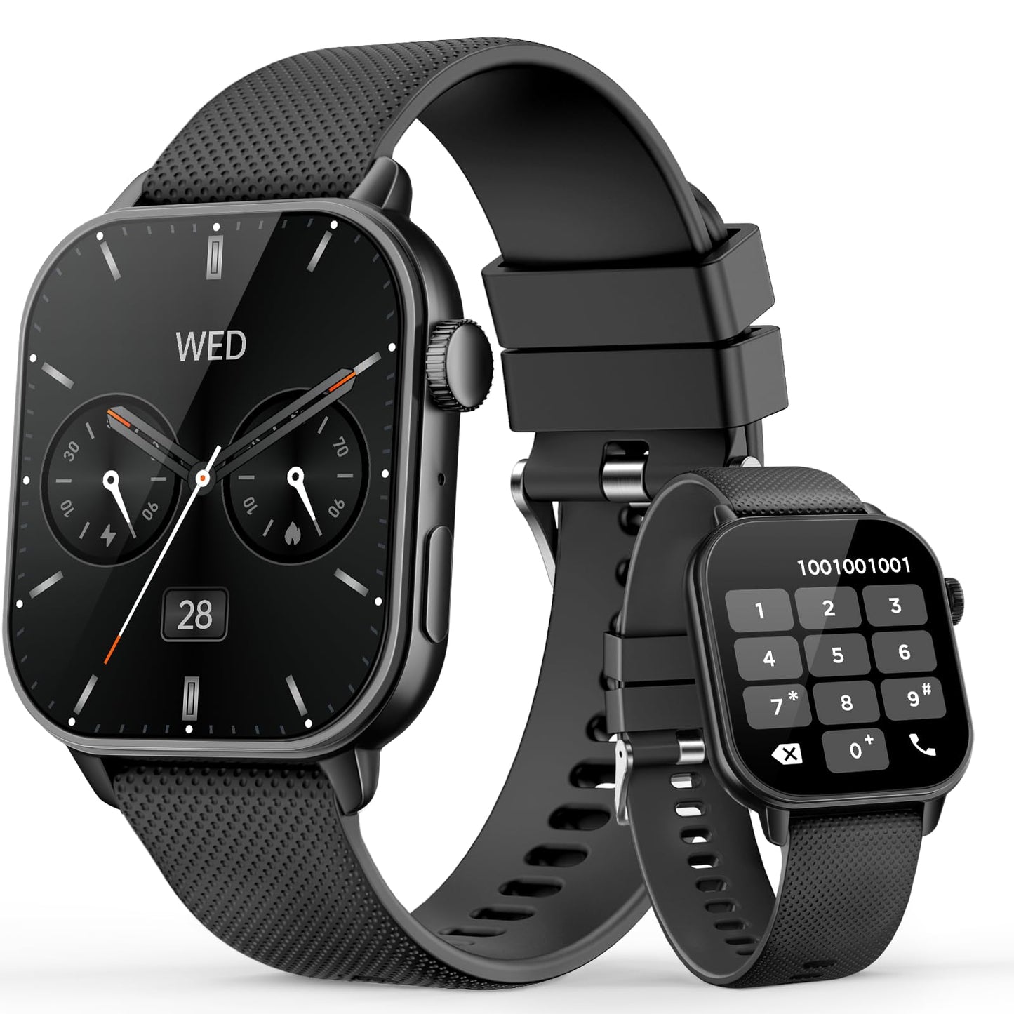 Smart Watches For Men Women, 1.85 Amoled Hd Fitness Tracker With 100+ Sports Modes, Smartwatches With Bluetooth Call/Heart Rat