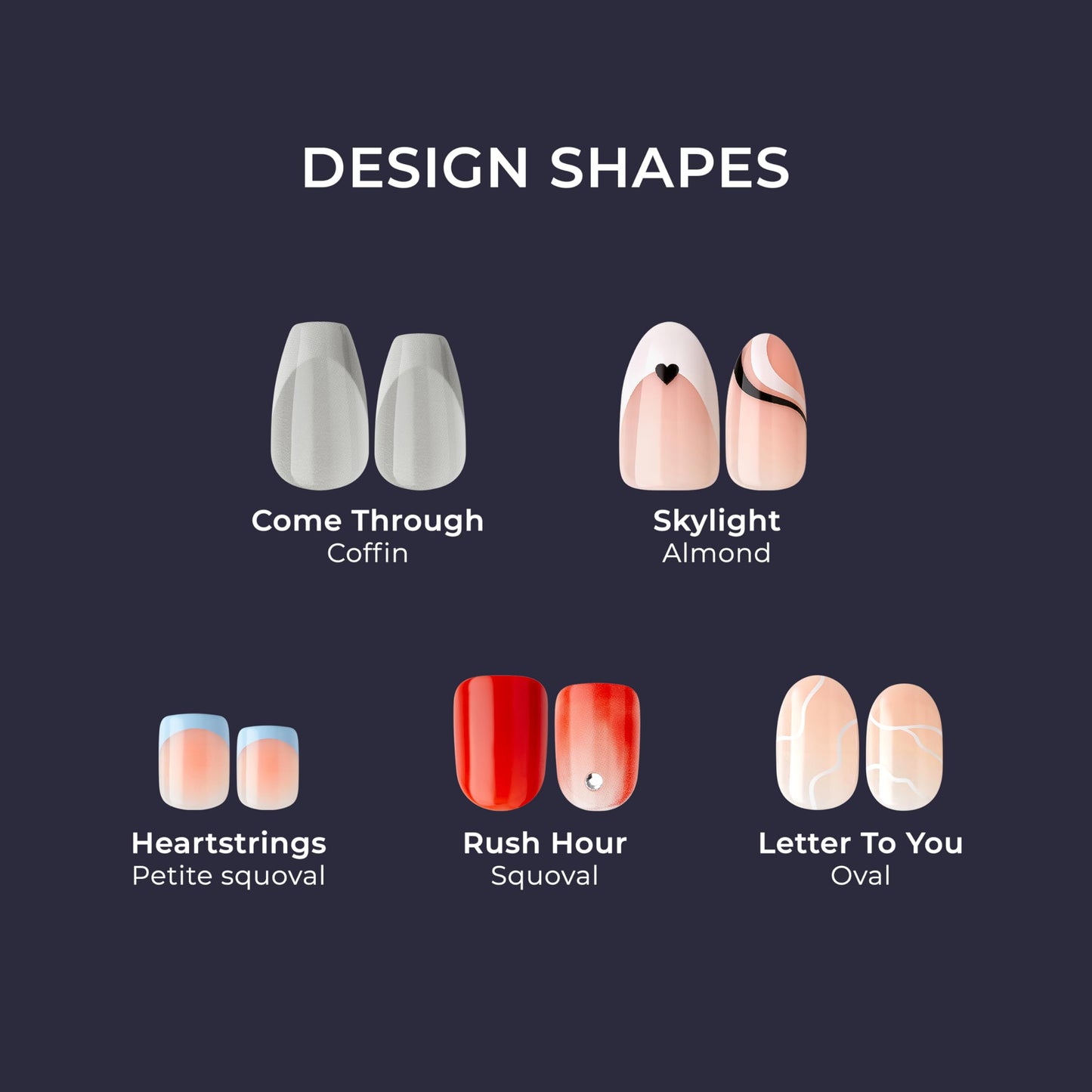 KISS imPRESS No Glue Mani Press On Nails, Design, 'Free Soul', White, Medium Size, Almond Shape, Includes 30 Nails, Prep Pad, In