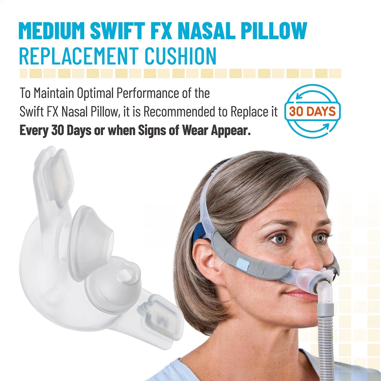 PalpitateC Replacement ResMed Swift FX Nasal Pillow Cushion Compatible with ResMed Swift FX Nasal Pillows CPAP Mask - 2 Pack