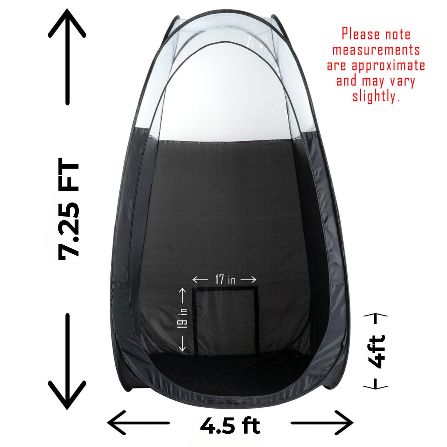 Naked Sun Black Spray Tan Tent - Pop Up Portable Professional Self Tanning Booth with Carry Bag Waterproof Floor and Extraction