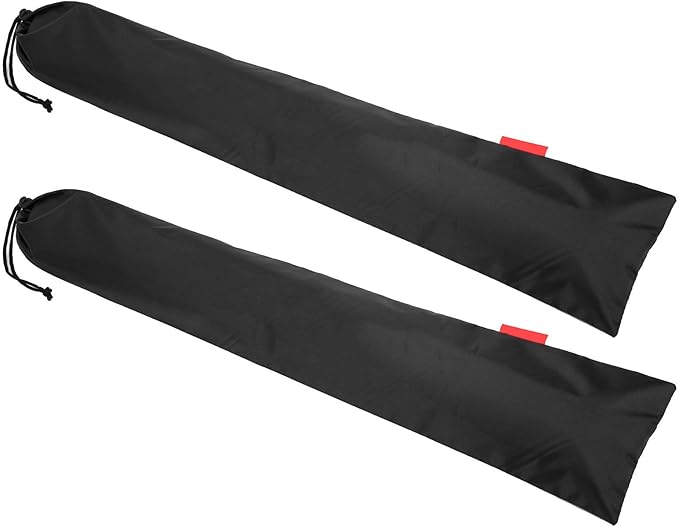 Tomotato 2Pcs Tent Pole Bag, 31.5in Trekking Poles Carrying Bag Tent Stakes Bag Black Portable Canopy Pole Storage Bag Cam...