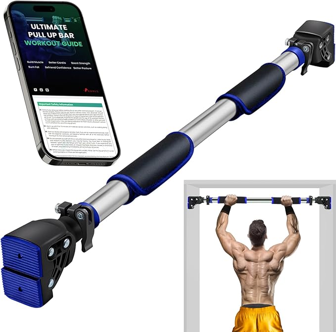 Pull Up Bar for Doorway Chin Up Bar, No Screws Door Frame Width Locking Adjustable 72-97cm (28-38 in) Body Fitness Trainin...
