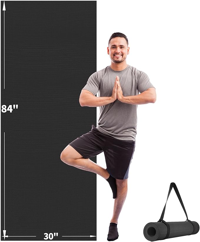 CAMBIVO Yoga Mat for Women and Men, Extra Long and Wide Exercise Mat(72"x48"/84"x30"), Large Non Slip Workout Mat for Yog...