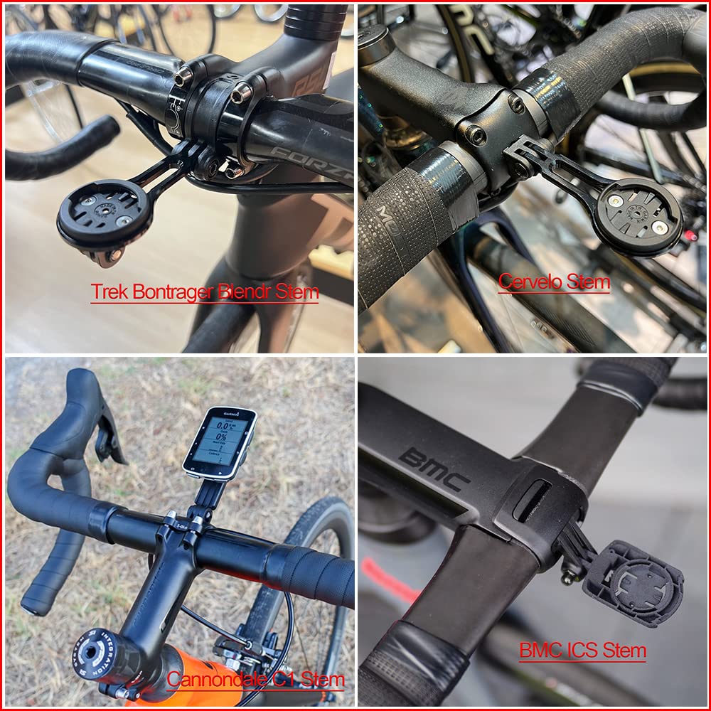 Cestbon Out Front Bike Handlebar Combo Mount With Adapter For Garmin Edge Wahoo Elemnt Bryton Rider Stages Dash Hammerhead Campa