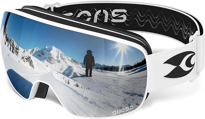 suoso Ski Goggles for Men and Women, Anti Fog Snow/Snowboard Goggles for Youth Adult UV400 Protection