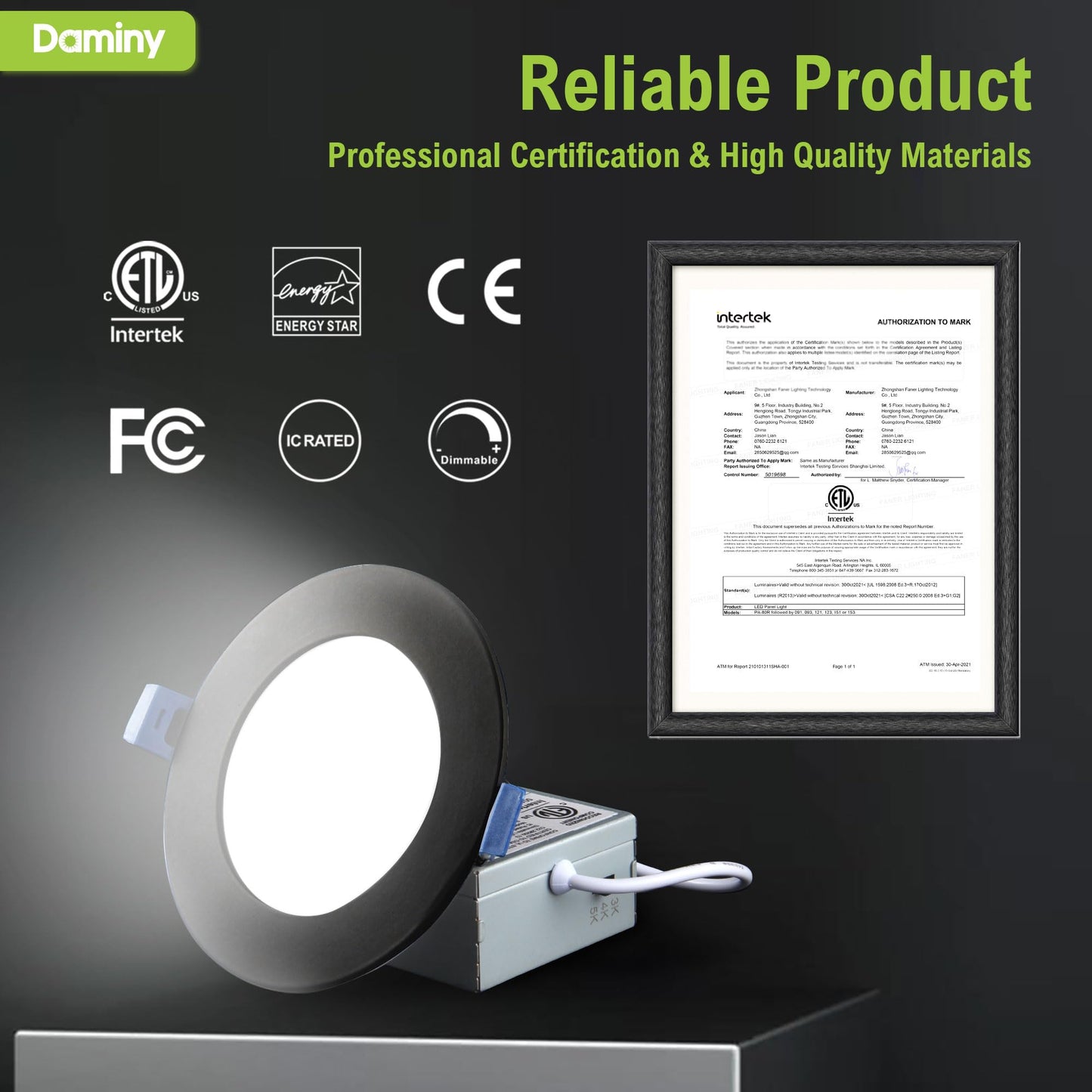 Daminy 12 Pack 6 Inch Black Led Recessed Lighting With Junction Box 5Cct Ultra-Thin Recessed Light 10W 1100Lm  Dimmable Canless Wafer Ceiling Light  High Brightness - Etl