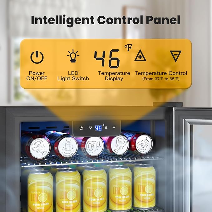 Mini fridge,116 Can Beverage refrigerator cooler with Glass Reversible Door for Soda Beer Wine, 3.2 Cu.ft Small Refrigerator for Home Kitchen, Adjustable Removable Shelves,Hidden Door Handle