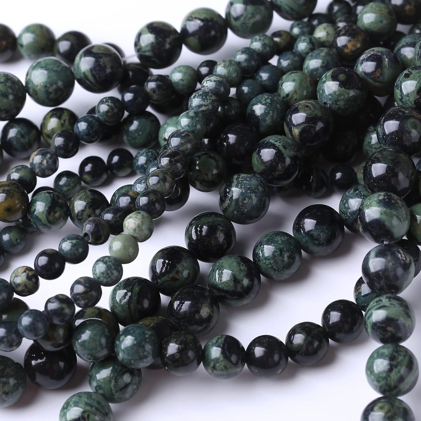 48PCS 8MM Blue Jasper Beads Stone Beads Energy Healing Beads for DIY Jewelry Bracelet Necklace Making for Jewelry Making15Inch