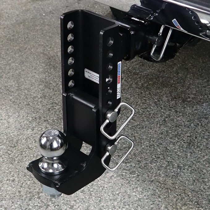Shocker XR Adjustable Drop Hitch, Fits 2" Hitch Has 2-5/16"Ball 0-9" Drop