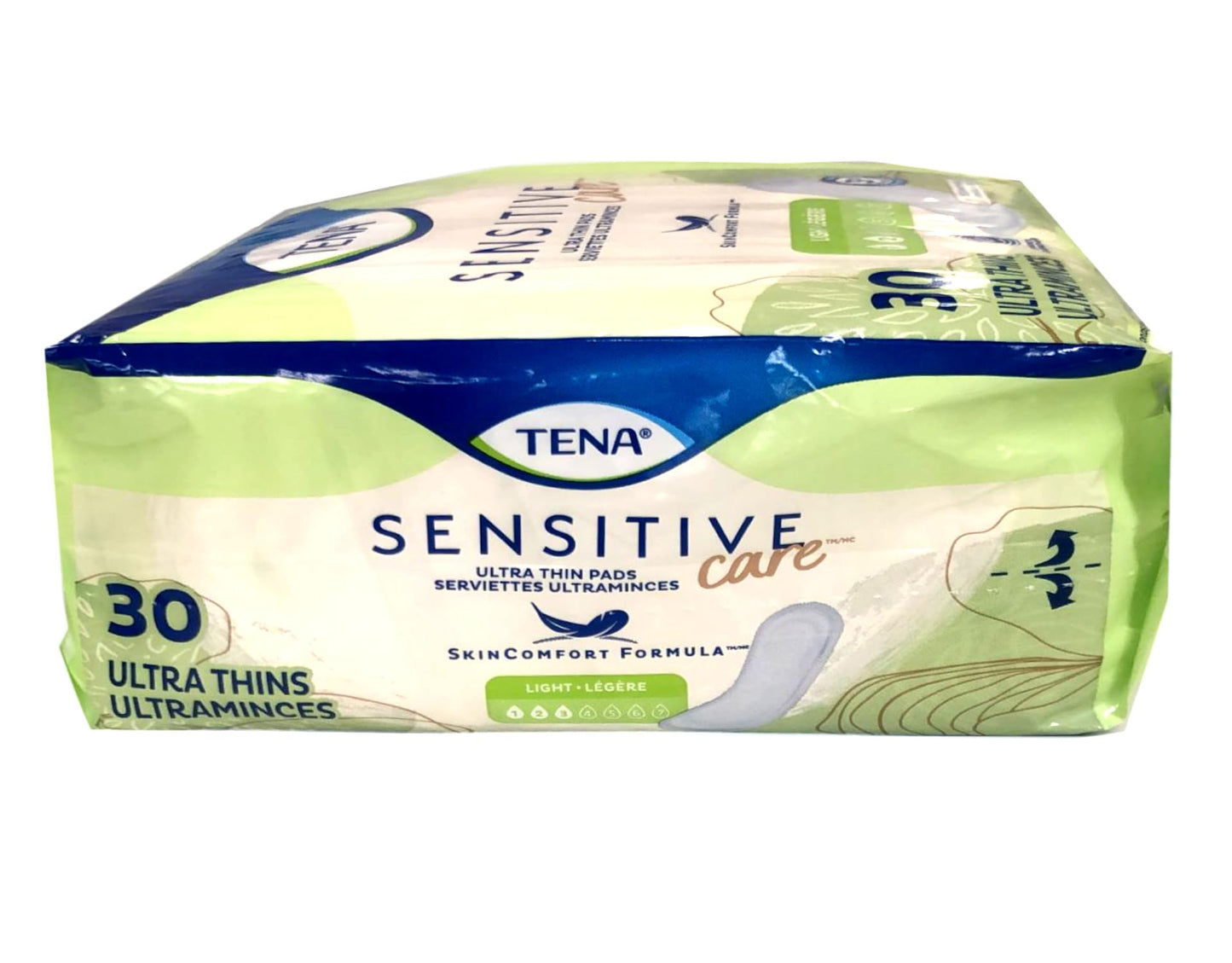 TENA Intimates Ultra Thin Light Pads Regular 30 Count (Pack of 3)