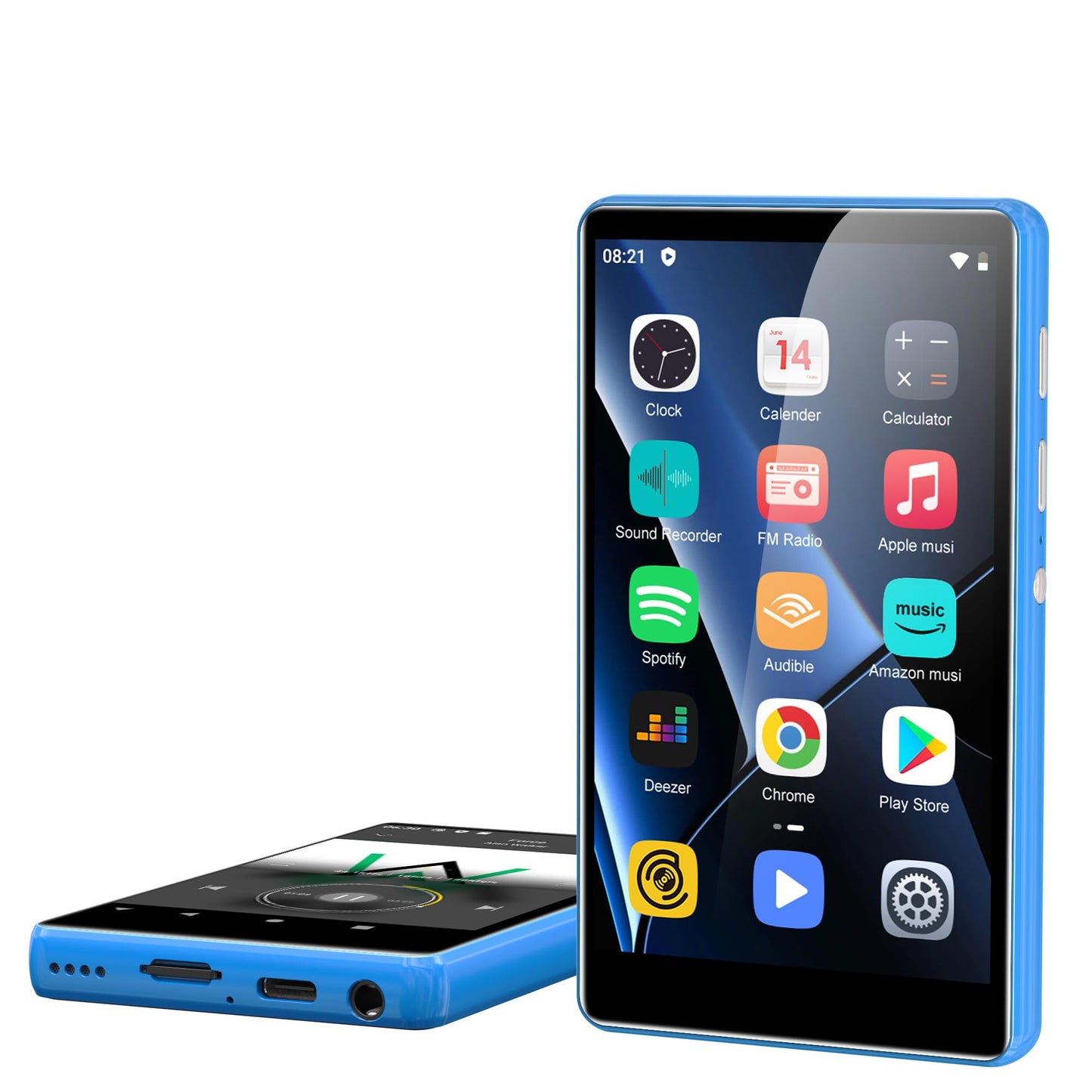 80GB MP3 Player with Spotify Kids  SWOFY M503 Pro MP3 & MP4 Player with Bluetooth and WiFi  Audible  4 Touch Screen Portable Music Player Amazon Music Up to 512GB Blue-New