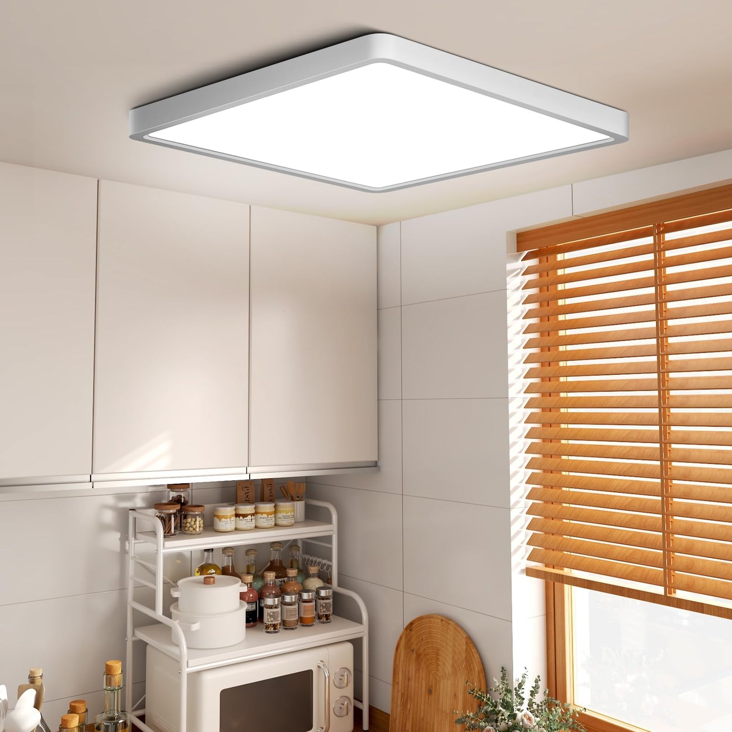 9Inch 18W Square Led Ceiling Light Fixtures Flush Mount  4000K Natural White Led Ceiling Lamp  Surface Mount Modern Ceiling Lights  Slim Flat Panel Lighting For Bedroom  Kitchen  Bathroom Etc.