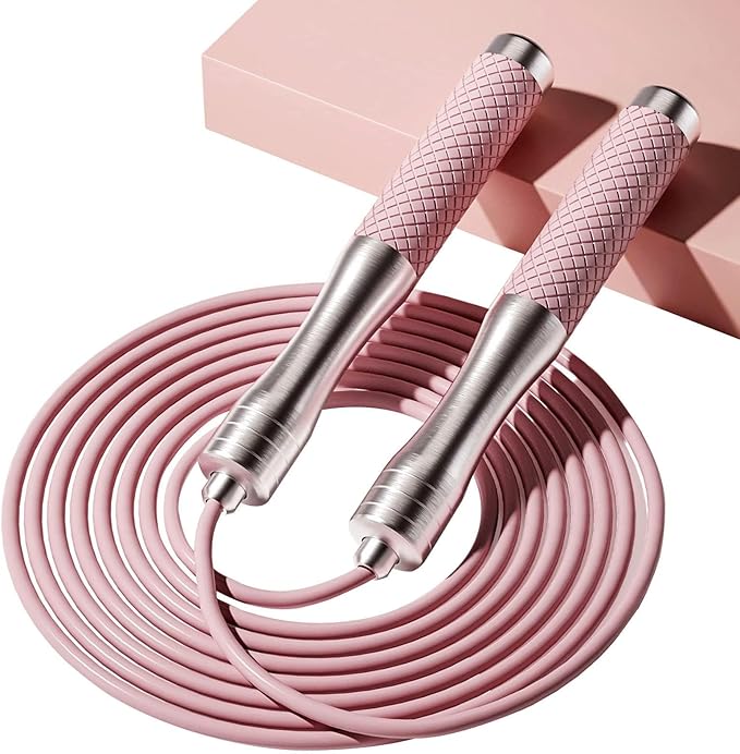 𝐒𝐩𝐞𝐞𝐝 𝐉𝐮𝐦𝐩 𝐑𝐨𝐩𝐞 𝐟𝐨𝐫 𝐅𝐢𝐭𝐧𝐞𝐬𝐬 - Skipping Rope for Women Men Exercise with Adjustable Length Jumping R...