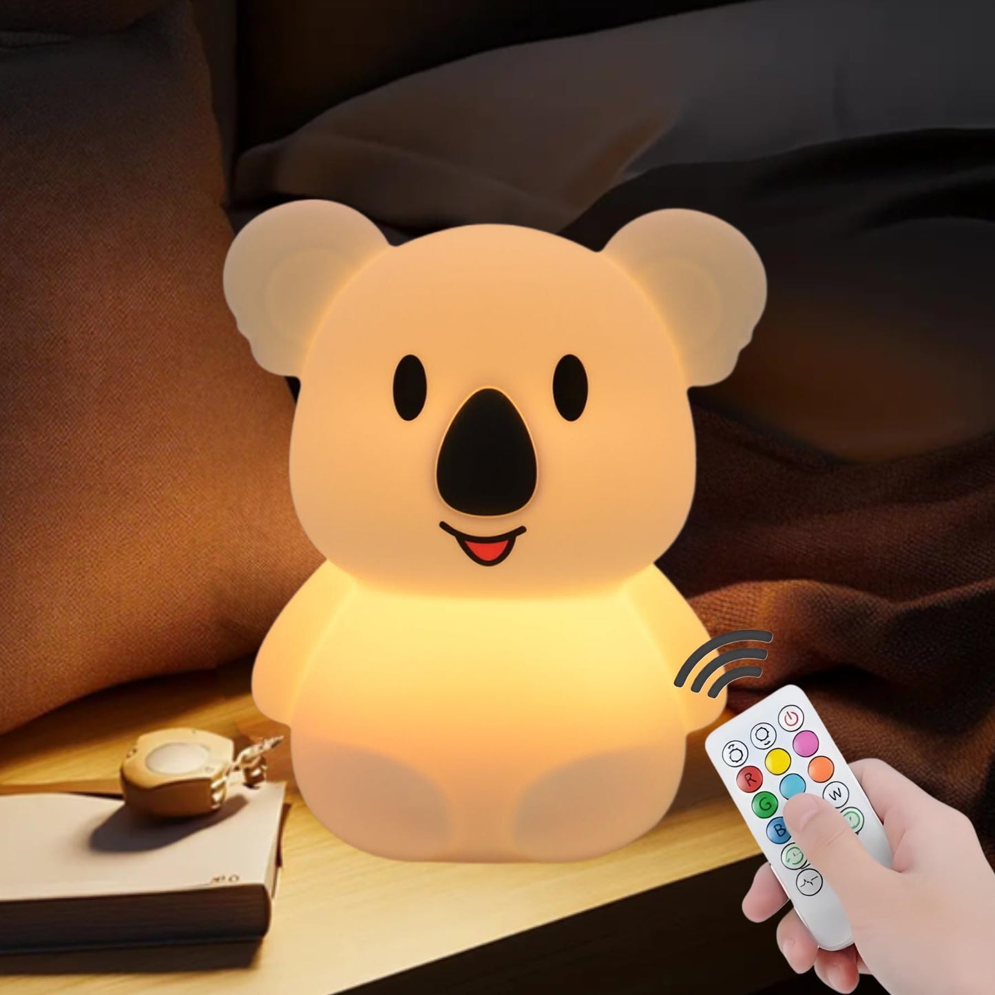 xinjinhju Large Koala Night Lights for Kids Room Bedside lamp Bedroom Mood Light - Break Resistant, Eye Caring, Adjustable Brigh