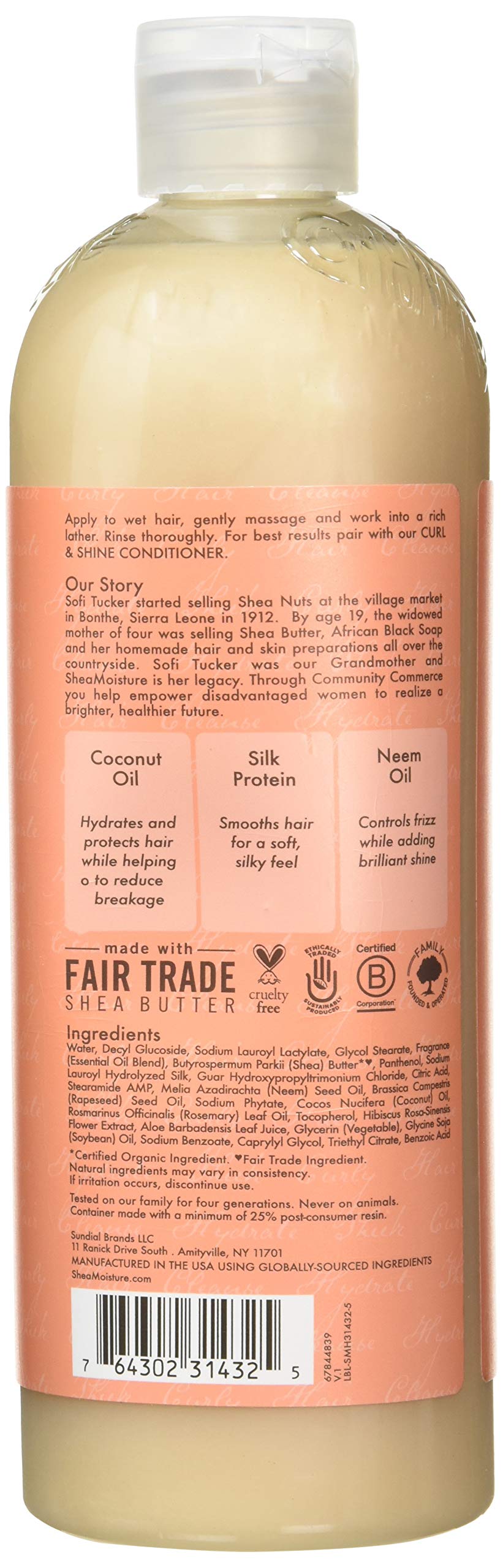 SheaMoisture Coconut & Hibiscus Curl & Shine Shampoo - 19.5 fl oz