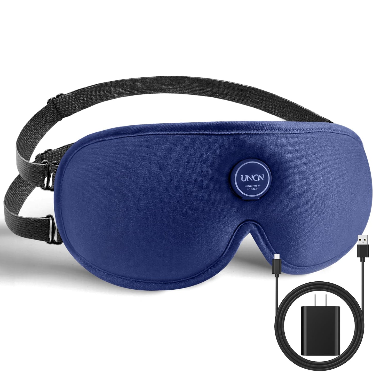 Heated Eye Mask Cordless Warm Eye Compresses for Dry Eyes, Rechargeable Eye Heating Pad with 4 Temperature Settings, Auto Off