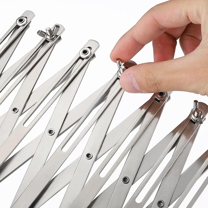 7 Wheel Pastry Cutter Roller Stainless Steel Pizza Slicer Multi-Round Dough Cutter Adjustable Ravioli Pizza Noodle Cutter Wheel