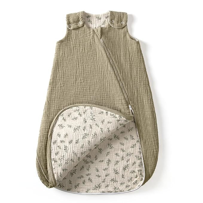 lulumoon Sleep Sack Muslin for Baby: Cotton Wearable Blanket for 3-9 Months - Soft Lightweight Ideal for Nursery Lounge Ni...