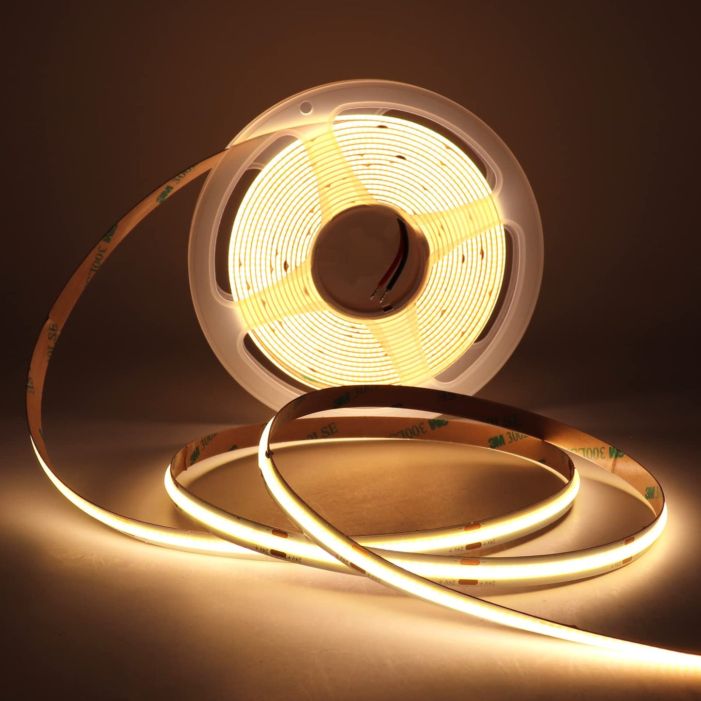 Maligaza Cob Led Strip 24V Dc 480Leds/M 16.4Ft Warm White 3000K Silicone Rubber Lighting For Home, Kitchen, And Ceiling Decor