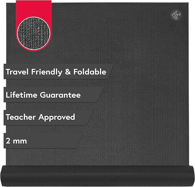Manduka PRO Travel Yoga Mat - 2mm | Foldable & Travel Friendly | Lifetime Durability | Teacher Approved | Hygienic Constru...