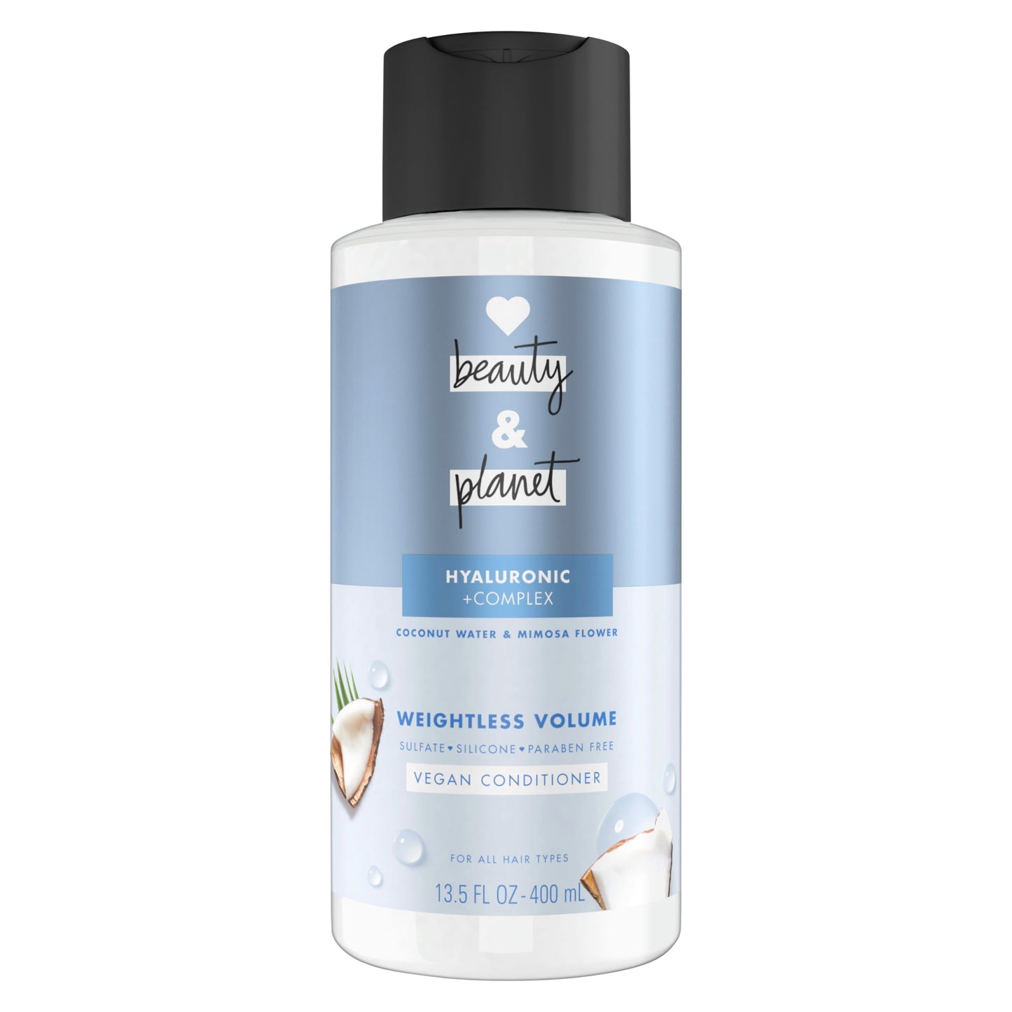 Love Beauty and Planet Weightless Volume Conditioner with Hylauronic acid Coconut Water & Mimosa Flower for Thin and Fine Hair C