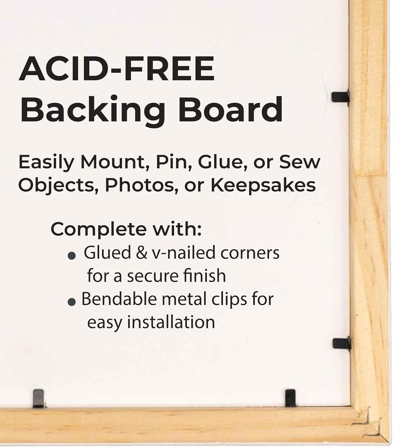 21x29 Shadow Box Black Solid Wood Display Frame with White Acid-Free Backing UV Acrylic & Hanging Hardware - with 3/4" Usable Depth