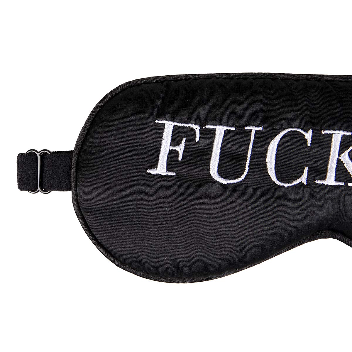 NMM Global 100% Mulberry Silk Sleep Mask Blackout, Cute Natural Sleeping Mask with Adjustable Elastic Strap, Satin Eye Cover for Men Women Adults (Fuck Off)
