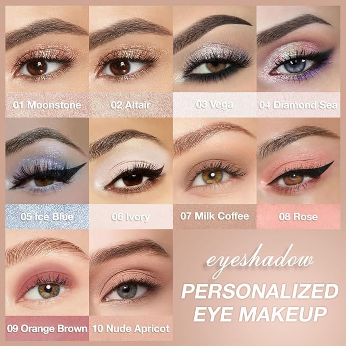 Single Cream Eyeshadow,Nude Apricot Matte Eye shadow Pallette,Waterproof&Long Lasting Mini Eyeshadow,Soft Matte Eye Makeup,Vegan & Cruelty-Free Eye shadow for Brown Blue Green Eyes #10