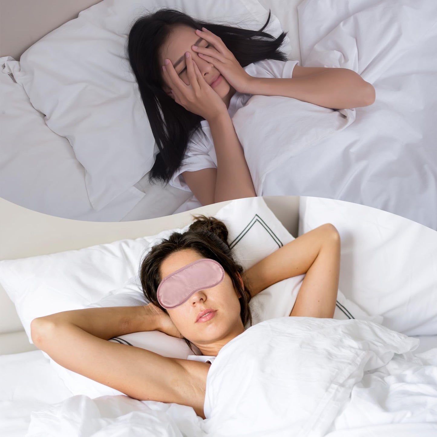 5 Pack Eye Sleep Masks, Sleep Covering, Eye Blinderfold for Sleeping,Travel, Party Games, Supply (Black)