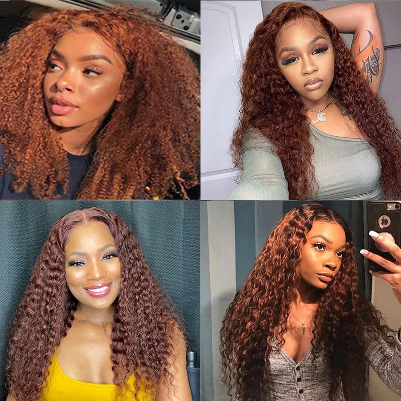 Lagalaga Bundles Human Hair 24 26 28 Inch Jerry Curly Wave 30 Color Light Brown Human Hair Bundles Unprocessed Brazilian Virgin