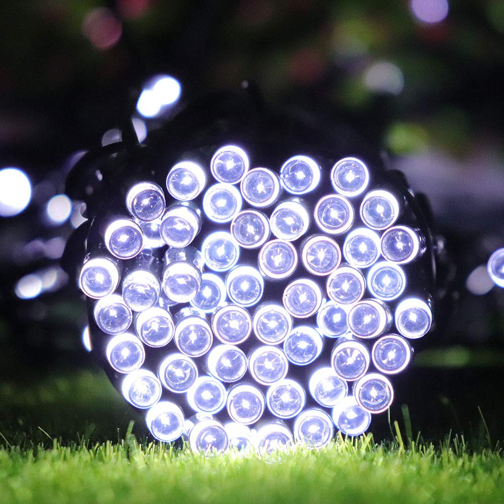 LALAPAO Solar String Lights, 200LED, 72ft, Waterproof Fairy Lights, White, Model B07PDVHXZS