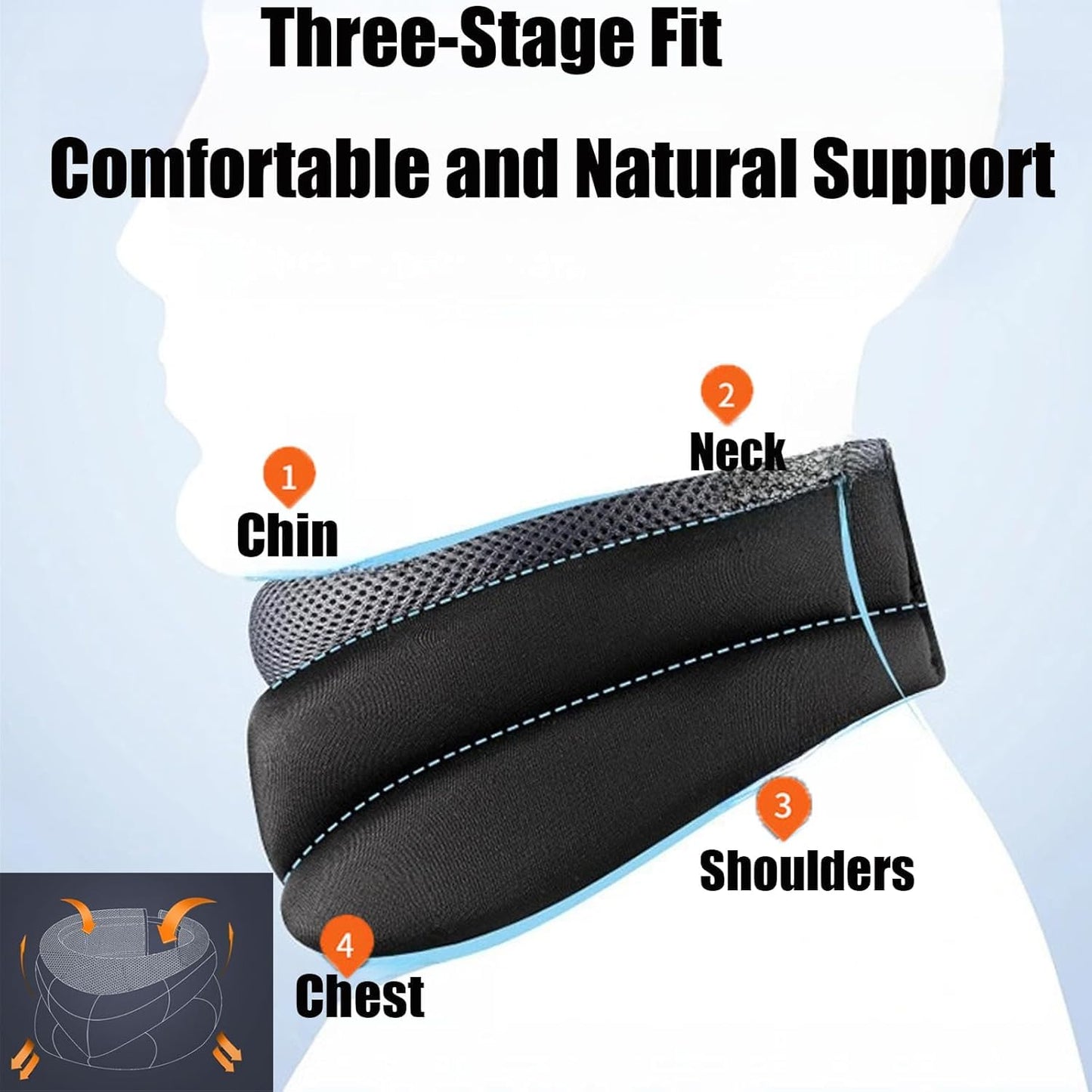 Gegiron Neck Brace for Snoring,Neck Support, Adjustable Soft Cervical Collar for Relief of Sleep Apnea &Cervical Spine Pressure, 2026 Upgraded Ergonomic Sleep Support for Comfortable Sleep,Women & Men