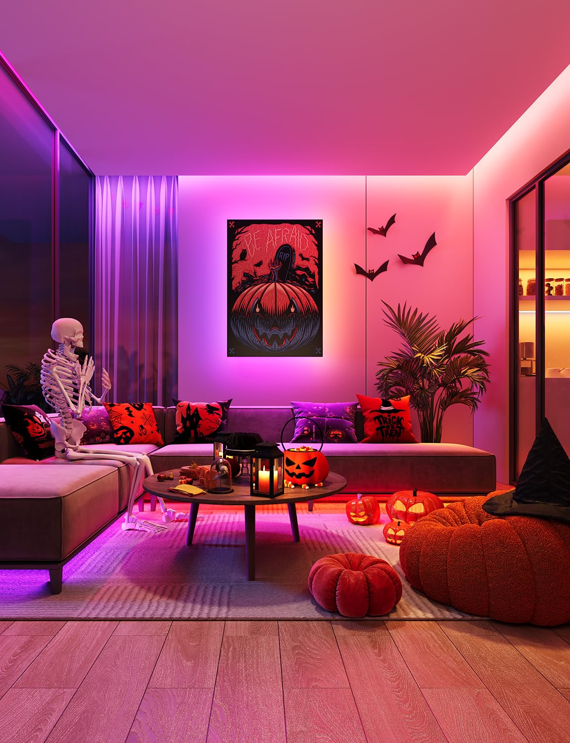 Govee RGBIC LED Strip Lights, 65.6ft Color Changing, App Control, Smart Segmented Control, H6147
