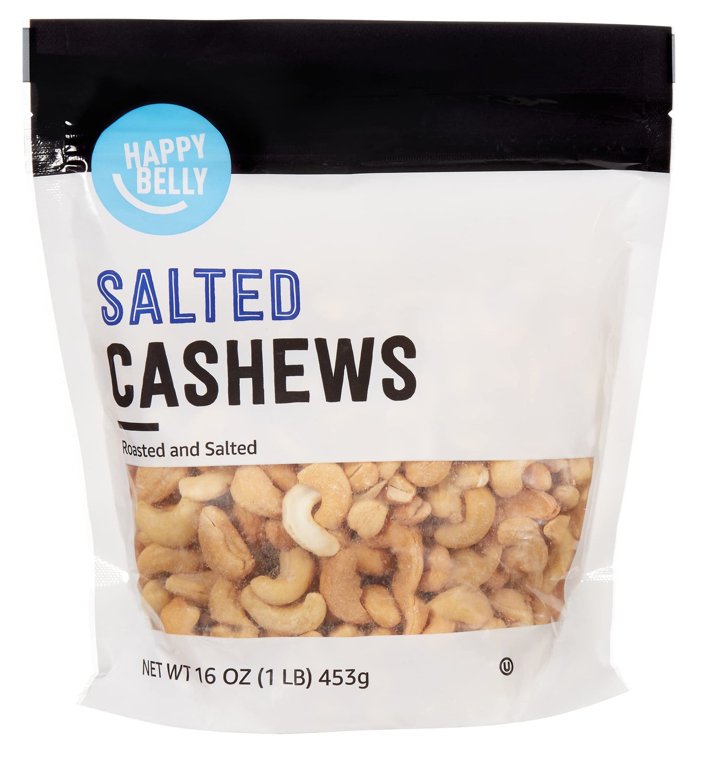 large online retailer Brand - Happy Belly Cashews  Roasted & Salted  16 Ounce