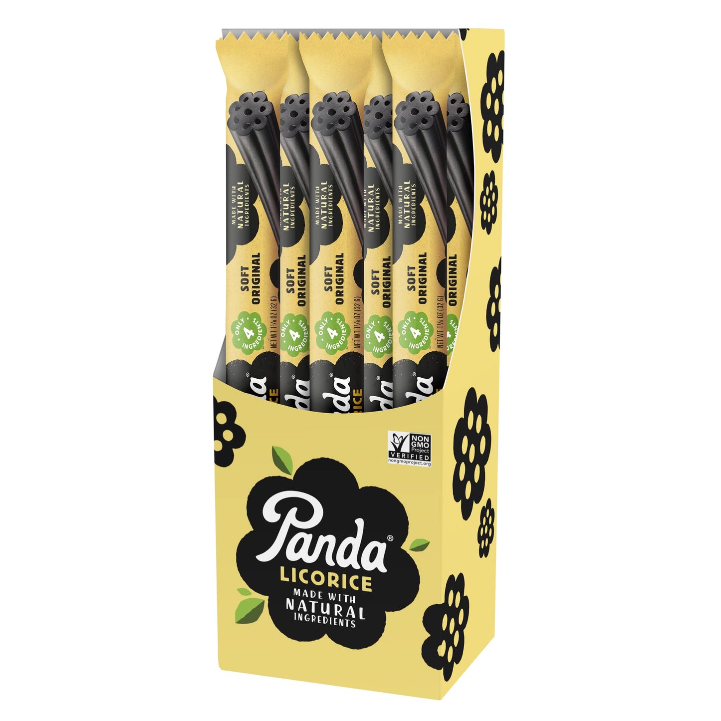 Panda  | Natural Soft Original Licorice | Pure Panda Black Licorice Candy Made With Only Four Natural Ingredients | Non-Gmo Proj