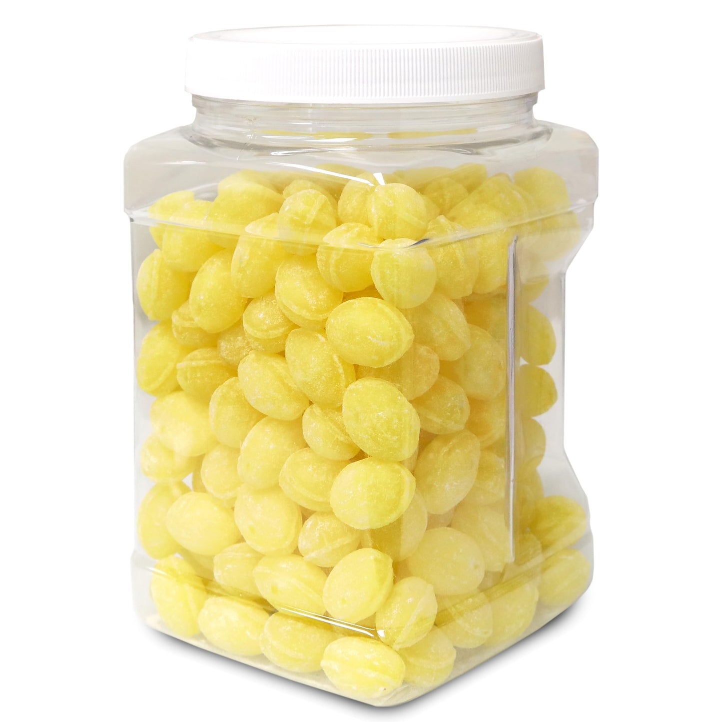 Sarah s Candy Factory Sanded Lemon Drops Old Fashioned Hard Candy (Gluten Free) in Jar, 3 Lbs