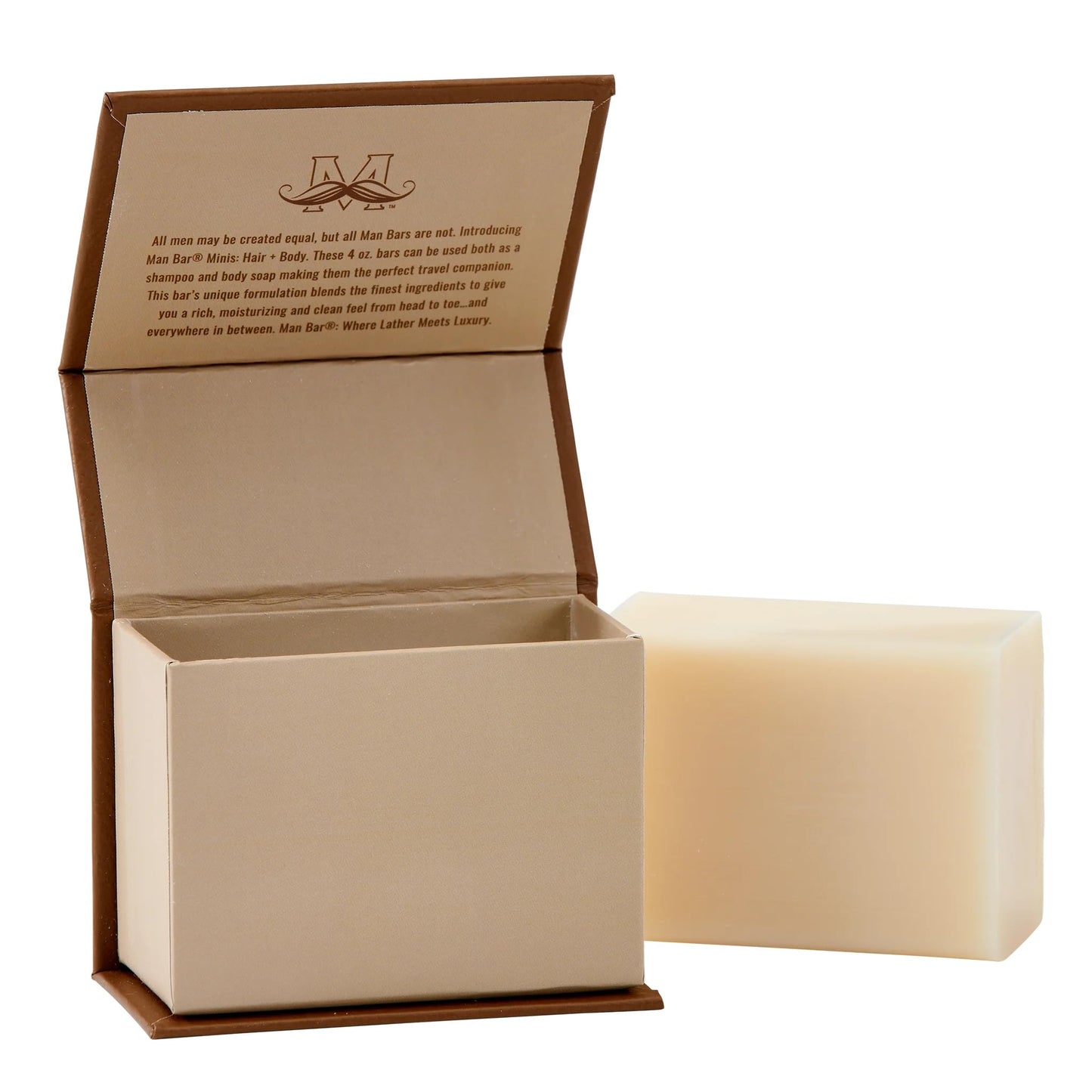 San Francisco Soap Hair and Body Mini-Bar 4oz (Cedar and Sandalwood) - No Harmful Chemicals - Good for All Skin Types - Made in