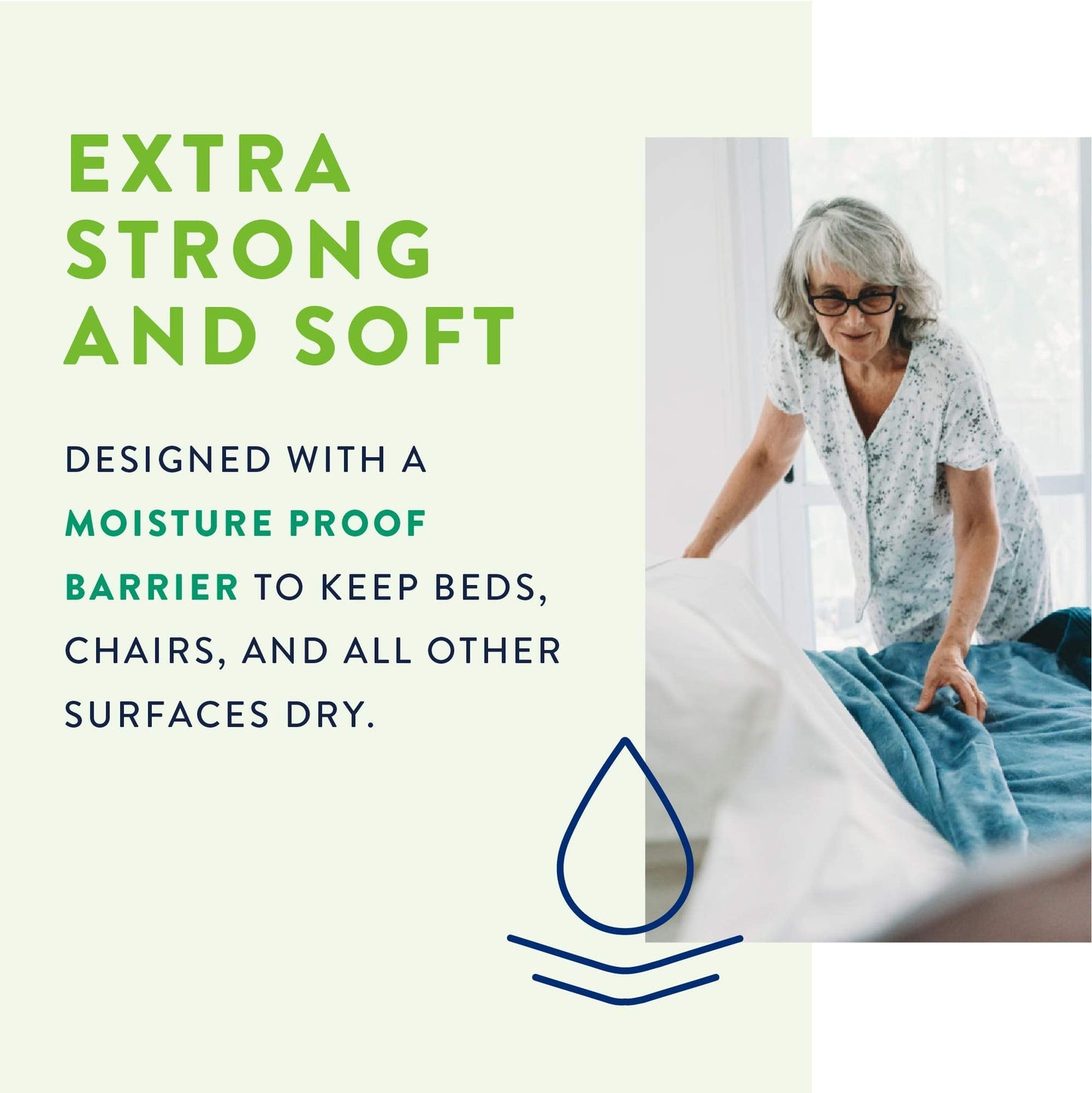 Prevail Incontinence Underpads - Unisex Disposable Underpads for Men & Women - Super Absorbent, 30" X 30", 100 Count (10 Packs of 10)