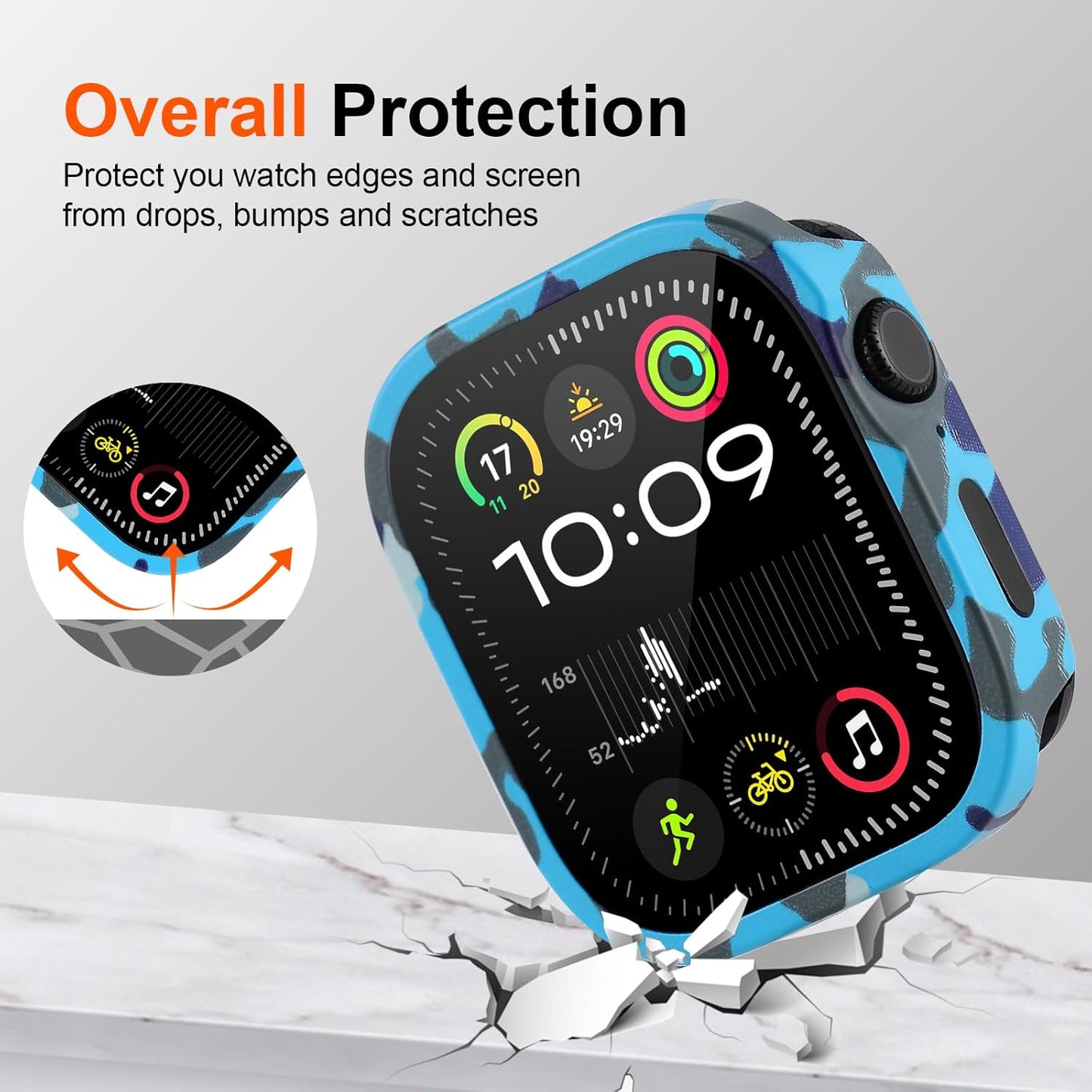3 in 1 for Apple Watch Screen Protector Series 11/10 46mm Accessories, Ultra Thin Lightweight Aluminum Case Built-in Tempered Glass Film, Front and Back Bumper Cover for Women Men