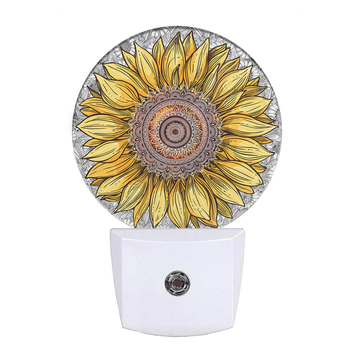 Ekobla Sunflower Night Lights Plug Into Wall Boho Yellow Flower Plug-In Nightlights  Gifts For Women Mom Grandma  Dusk To Dawn Sensor Led Round Nightlight Home Decor