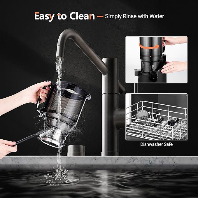 Repaly Compact Slow Masticating Juicer -Juicer Machines Up to 92% Juice Yield 3.1"" Wide Chute for High Nutrient Fruits Vegetables,Cold Press Juicer Easy Clean with Brush Pulp Measuring Cup Reverse