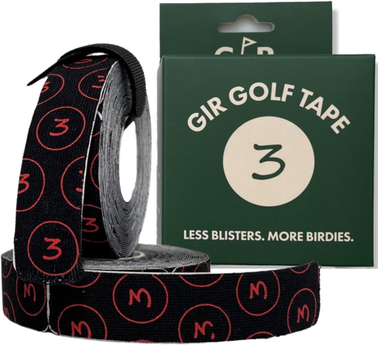 Golf Blister Tape - 2 Pack for Protection Against Blisters & Hot Spots on Hands & Fingers, Flexible, Waterproof, Pre-Cut Golf Finger Tape, Sports Athletic Tape, 4 Way Stretch