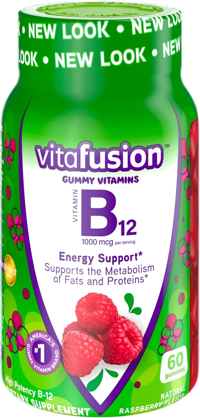 Vitafusion Multi+ Immune Support* Adult Gummy Vitamins with Vitamin C, Zinc B12 Gummy Vitamins, Raspberry Flavor, 60ct