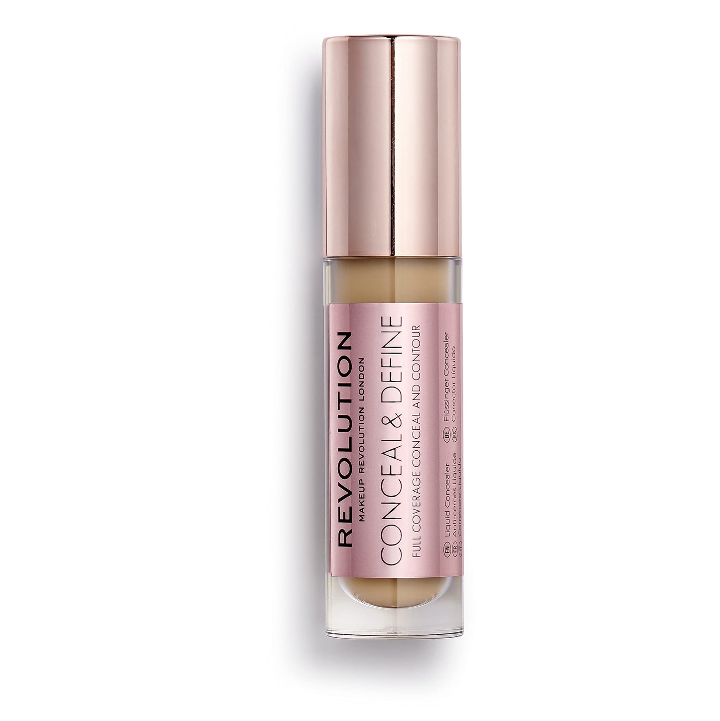 Revolution, Conceal & Define Concealer, Full Coverage & Lightweight, Long-Lasting Matte Finish, Vegan & Cruelty Free, C10 Medium