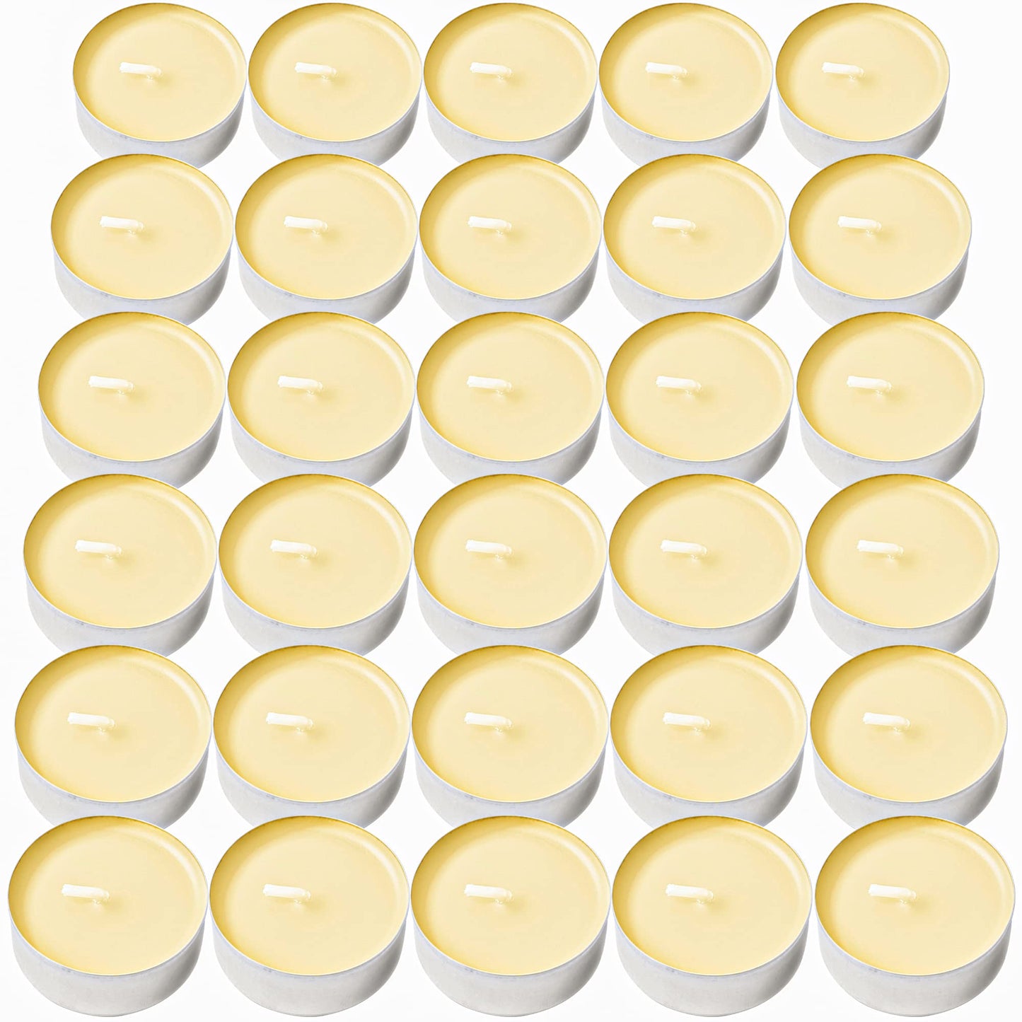 DecorRack Tealight Candles Vanilla Scented 30 Pack Synthetic Wax Model 96015