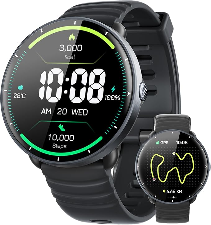 Parsonver Swimming Smart Watch, 5ATM Waterproof for Pool & Open Water, Built-in GPS & Compass, AMOLED Screen Fitness Track...