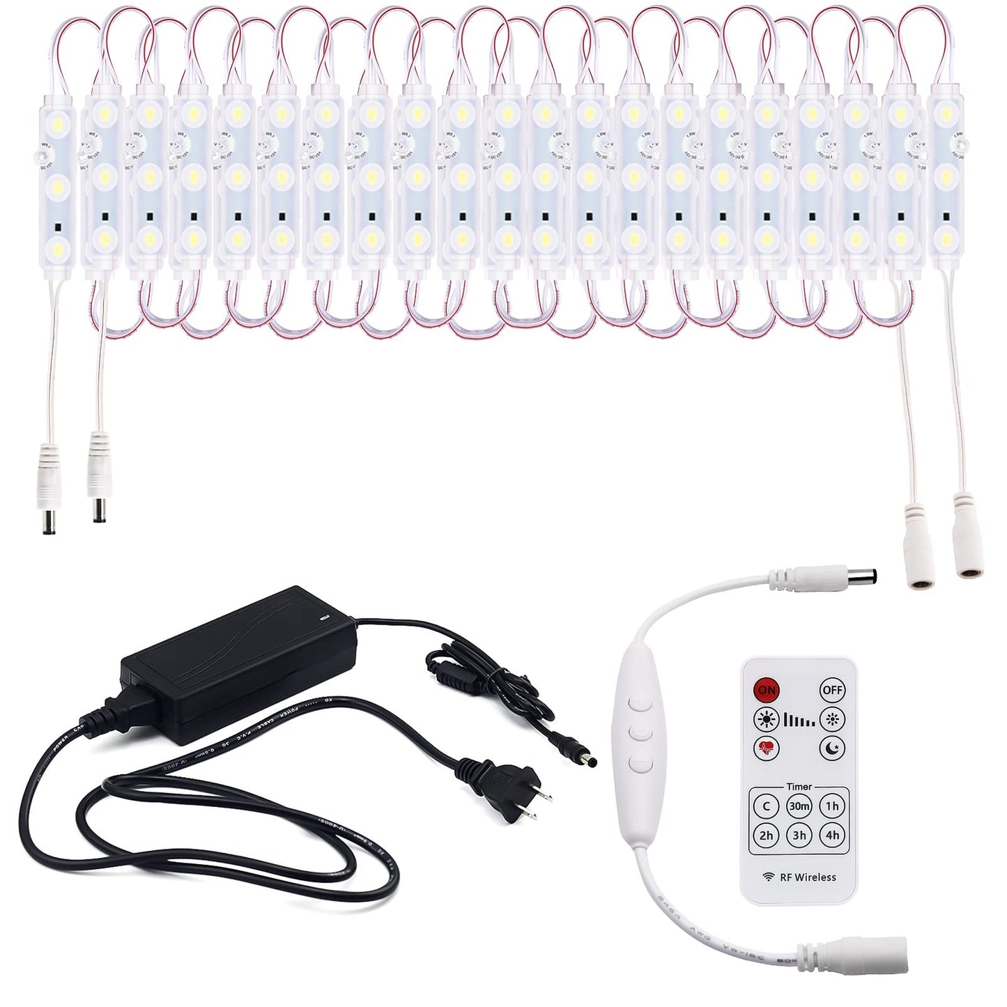 Pomelotree Led Window Lights, 20Ft Waterproof 5050 Led Module, 2-Pack, White, Ideal For Business Advertising And Storefront Displays