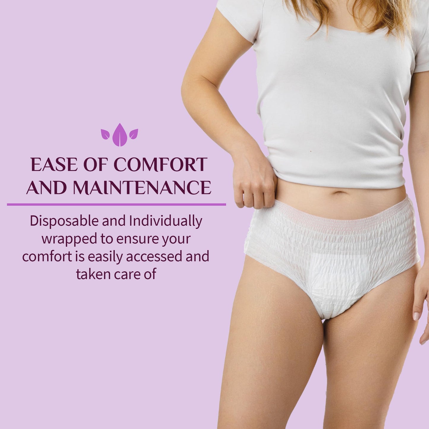 Organyc - Certified Organic Cotton Disposable Period Underwear for Sensitive Skin, Super Absorbent for Women, All-Day or Overnight, S/M, 4 Count