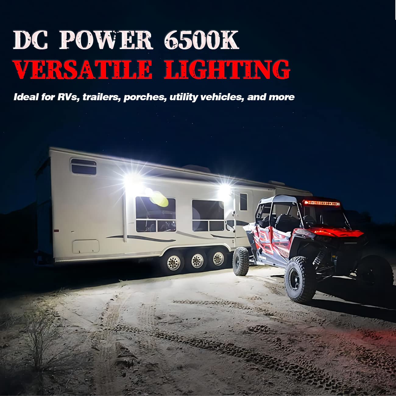 Chelhead Rv Lights Exterior  12V Rv Porch Light Aluminum Low Current Led Scene Lighting Compatible With Rv Outdoor Camper Trailers Truck Porches Towing 5Th Wheels Utility Vehicles