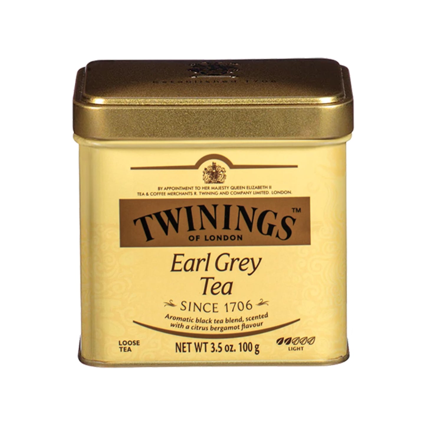 Twinings Earl Grey Loose Black Tea Tins, 3.53 Ounce Tins (Pack of 6), Flavoured with Citrus and Bergamot, Caffeinated, Enjoy Hot
